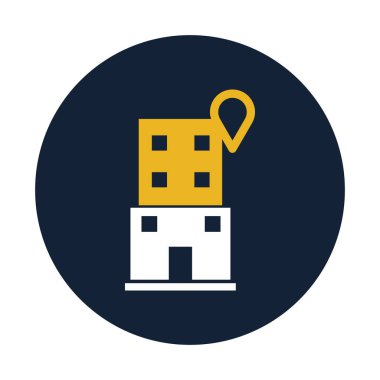 Kolayca düzenleyebilen ve düzenleyebilen ev konumu izole edilmiş Vektör simgesi