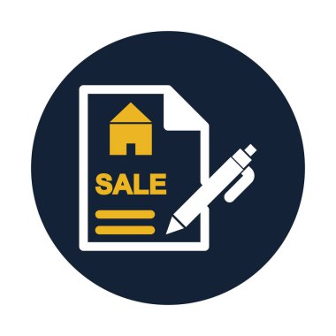 Estate sözleşmesi izole edilmiş Vektör simgesi kolayca düzenleyebilir ya da değiştirebilir