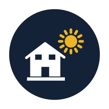 İzole edilmiş Vektör simgesini oluşturan ve kolayca düzenleyebilen güneş