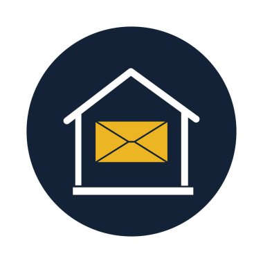 Ev posta kutusu izole edilmiş Vektör simgesi kolayca değiştirilebilir veya düzenlenebilir