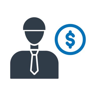 Kolayca değiştirebilen veya düzenleyebilen bankacı izole edilmiş Vektör simgesi