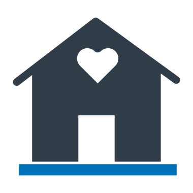 Evim güzel evim Kolayca değiştirilebilen veya düzenlenebilen izole edilmiş Vektör simgesi