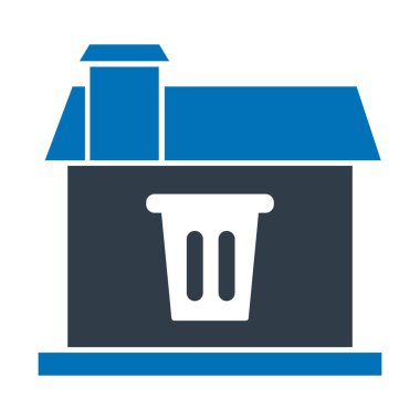 Kolayca düzenleyebilen ya da düzenleyebilen çöp kovası izole edilmiş Vektör simgesi