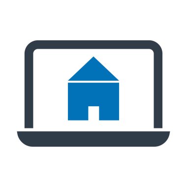 Emlak web sitesi izole edilmiş Vektör simgesi kolaylıkla düzenlenebilir ya da değiştirilebilir