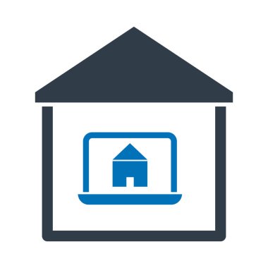 Emlak web sitesi izole edilmiş Vektör simgesi kolaylıkla düzenlenebilir ya da değiştirilebilir