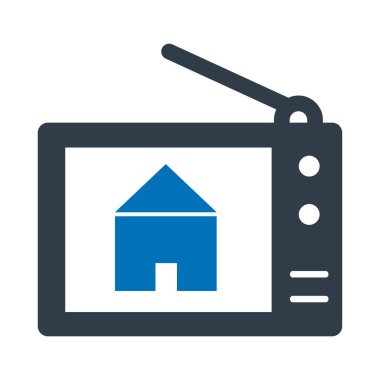 Gayri menkul reklamı izole edilmiş Vektör simgesi kolayca değiştirilebilir veya düzenlenebilir