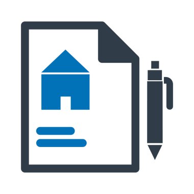 Estate sözleşmesi izole edilmiş Vektör simgesi kolayca düzenleyebilir ya da değiştirebilir