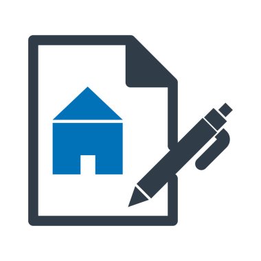 Estate sözleşmesi izole edilmiş Vektör simgesi kolayca düzenleyebilir ya da değiştirebilir