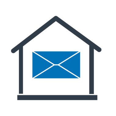 Ev posta kutusu izole edilmiş Vektör simgesi kolayca değiştirilebilir veya düzenlenebilir