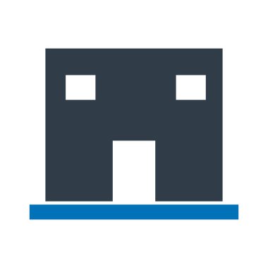 Kolayca düzenleyebilen ve düzenleyebilen ev konumu izole edilmiş Vektör simgesi