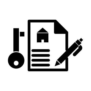 Estate sözleşmesi izole edilmiş Vektör simgesi kolayca düzenleyebilir ya da değiştirebilir