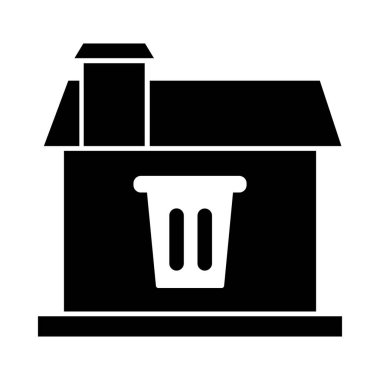 Kolayca düzenleyebilen ya da düzenleyebilen çöp kovası izole edilmiş Vektör simgesi