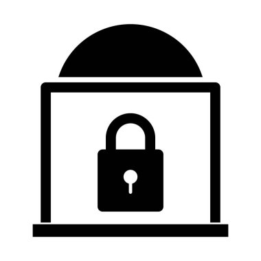 Ev izole edilmiş vektör simgesi ile kilitle. Bu simge kolayca değiştirilebilir veya düzenlenebilir