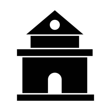 Tek katlı ev izole edilmiş vektör simgesi kolayca değiştirilebilir ya da düzenlenebilir