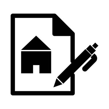 Estate sözleşmesi izole edilmiş Vektör simgesi kolayca düzenleyebilir ya da değiştirebilir