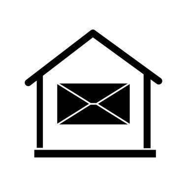 Ev posta kutusu izole edilmiş Vektör simgesi kolayca değiştirilebilir veya düzenlenebilir