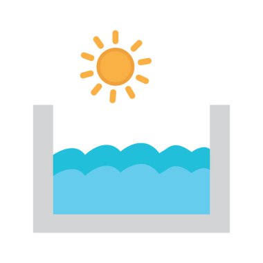 Su izole edilmiş vektör simgesi kolayca değiştirilebilir ya da düzenlenebilir