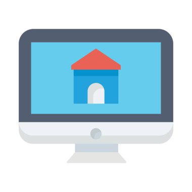 Çevrimiçi mortgage izole edilmiş vektör simgesi kolayca düzenleyebilir ya da değiştirebilir