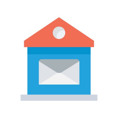 Ev posta kutusu izole edilmiş Vektör simgesi kolayca değiştirilebilir veya düzenlenebilir