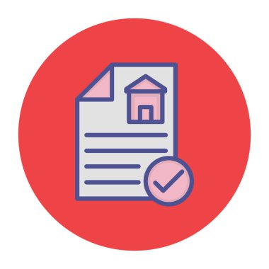 Estate sözleşmesi izole edilmiş Vektör simgesi kolayca düzenleyebilir ya da değiştirebilir