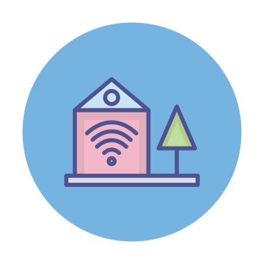  Wifi ev izole edilmiş vektör simgesi kolayca düzenleyebilir ya da değiştirebilir