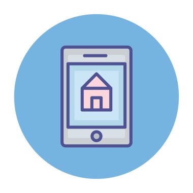 Gayri menkul uygulaması izole edilmiş Vektör simgesi kolayca düzenlenebilir ya da düzenlenebilir