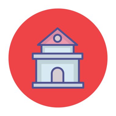 Tek katlı ev izole edilmiş vektör simgesi kolayca değiştirilebilir ya da düzenlenebilir