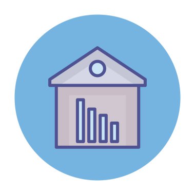 Kolayca değiştirebilen ya da düzenleyebilen ev çizelgesi izole edilmiş Vektör simgesi