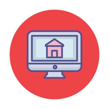 Çevrimiçi mortgage izole edilmiş vektör simgesi kolayca düzenleyebilir ya da değiştirebilir