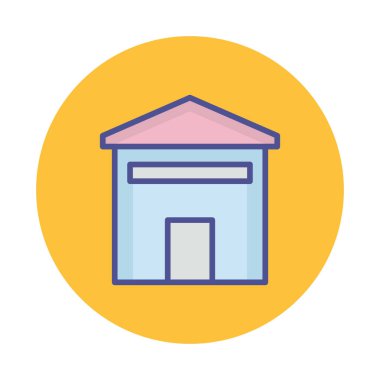 Kolayca değiştirebilen ya da düzenleyebilen ev koruması izole edilmiş Vektör simgesi