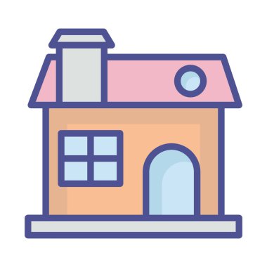 Kolayca değiştirebilen ya da düzenleyebilen Ev İzole Vektör simgesi