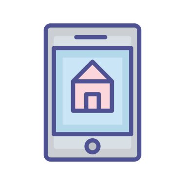 Gayri menkul uygulaması izole edilmiş Vektör simgesi kolayca düzenlenebilir ya da düzenlenebilir