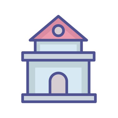 Tek katlı ev izole edilmiş vektör simgesi kolayca değiştirilebilir ya da düzenlenebilir