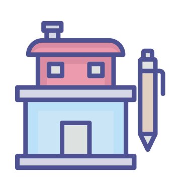 Ev mimarı Kolayca düzenleyebilen ve düzenleyebilen izole edilmiş Vektör simgesi