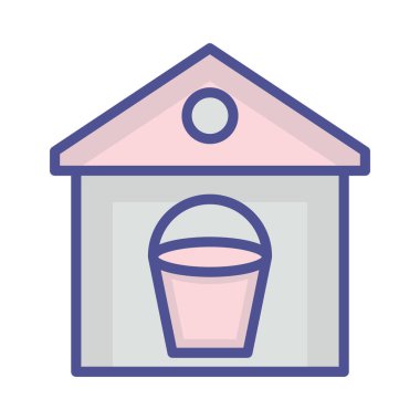 Ev yapımı izole edilmiş vektör simgesi kolayca değiştirilebilir ya da düzenlenebilir