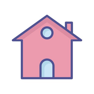 Kolayca değiştirebilen ya da düzenleyebilen ev koruması izole edilmiş Vektör simgesi