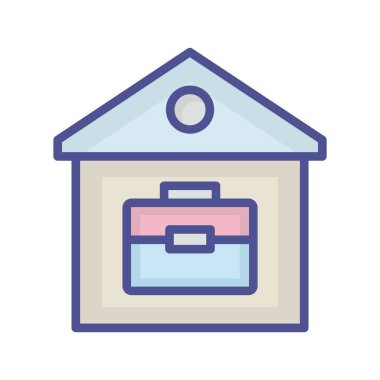 Ev portföyü izole edilmiş Vektör simgesi kolayca düzenlenebilir ya da değiştirilebilir