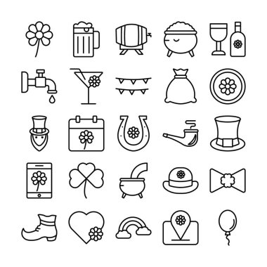 Aziz Patrick Günü 'nde izole edilmiş vektör simgesi kolayca değiştirilebilir ya da düzenlenebilir