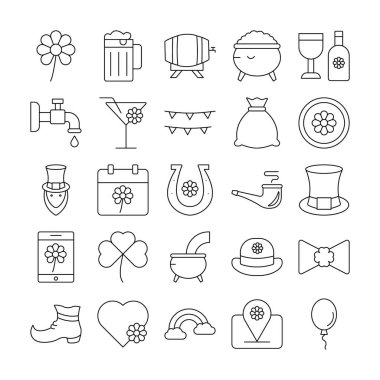 Aziz Patrick Günü 'nde izole edilmiş vektör simgesi kolayca değiştirilebilir ya da düzenlenebilir