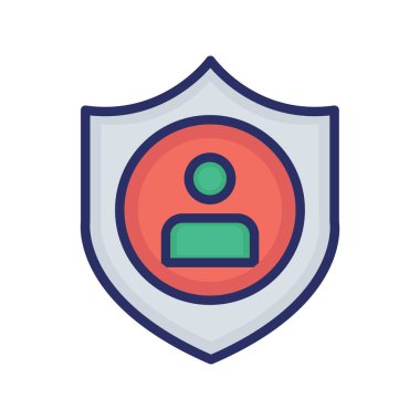 Gizlilik profili izole edilmiş vektör simgesi kolayca düzenlenebilir ya da düzenlenebilir