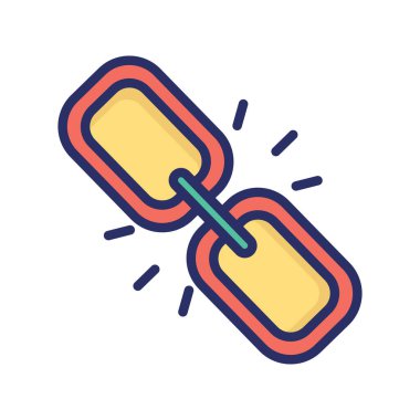 Kolayca düzenleyebilen ve düzenleyebilen Bağlantı İzole Vektör simgesi