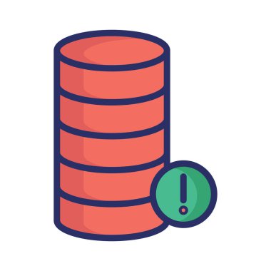  Veritabanı hatası Kolayca düzenleyebilen ya da düzenleyebilen izole edilmiş Vektör simgesi
