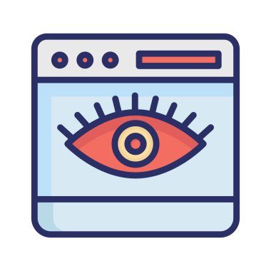 Çevrimiçi görünürlük izole edilmiş vektör simgesi kolayca düzenlenebilir ya da değiştirilebilir