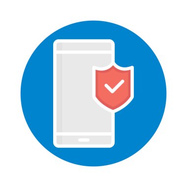 Mobil güvenlik izole edilmiş Vektör simgesi kolayca düzenleyebilir ya da değiştirebilir