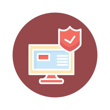 Antivirüs izole edilmiş vektör simgesi kolayca değiştirilebilir ya da düzenlenebilir