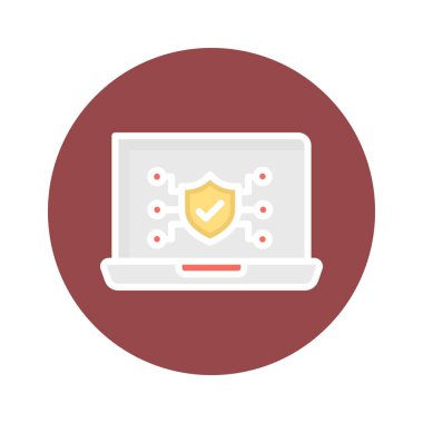 Antivirüs izole edilmiş vektör simgesi kolayca değiştirilebilir ya da düzenlenebilir