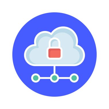 Kolayca değiştirebilen ya da düzenleyebilen izole edilmiş vektör simgesine sahip bulut sunucusu