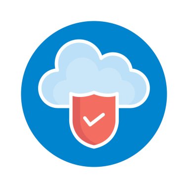 Kolayca değiştirebilen ya da düzenleyebilen izole edilmiş vektör simgesine sahip bulut sunucusu