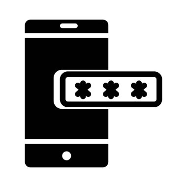 Mobil parola izole edilmiş Vektör simgesi kolayca düzenlenebilir ya da düzenlenebilir