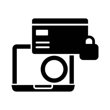 Güvenlik çevrimiçi ödeme izole edilmiş vektör simgesi kolayca düzenleyebilir ya da değiştirebilir